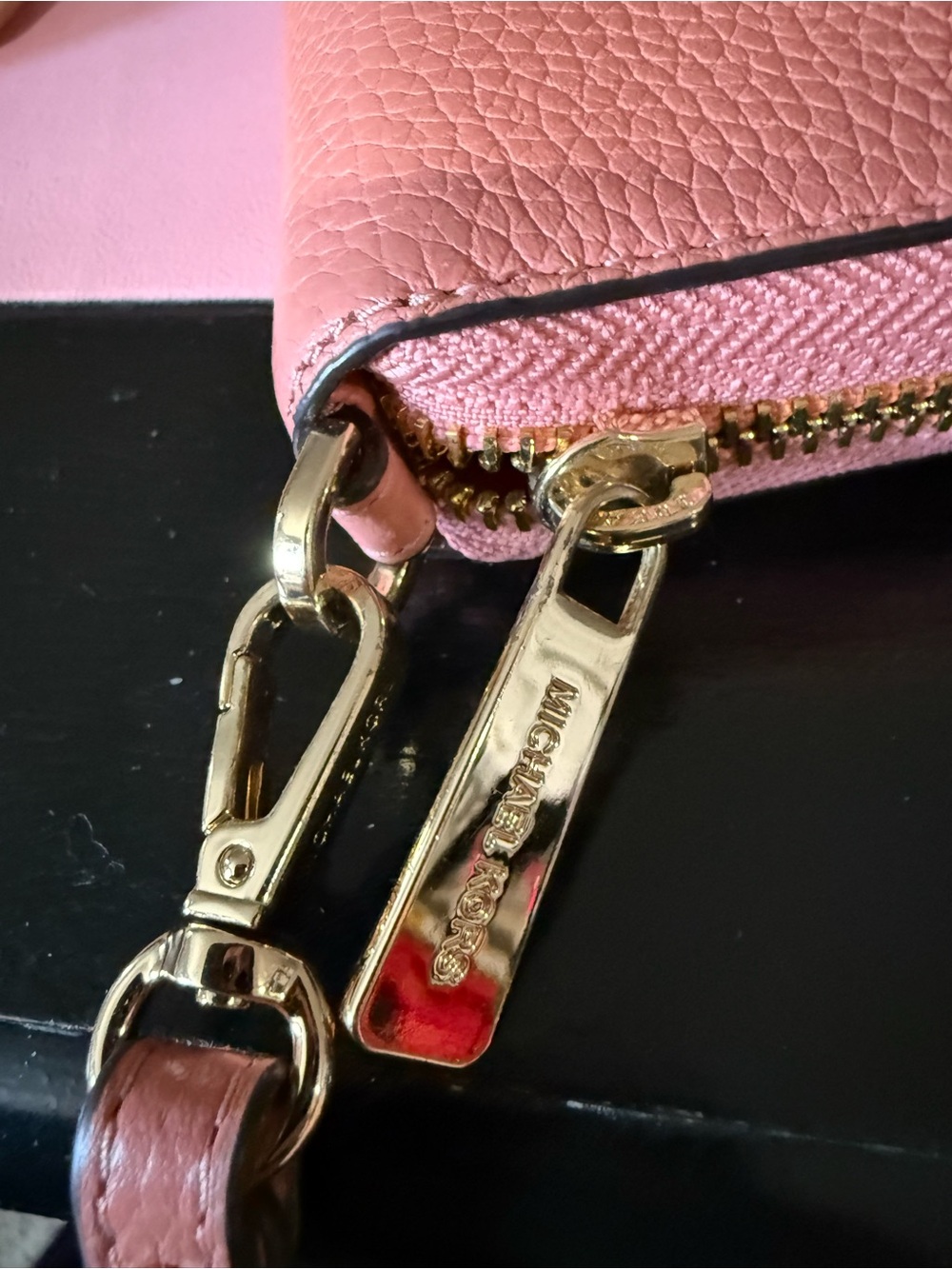 Michael Kors Coral Pink Saffiano Leather Tote with Gold Hardware - Picture 15 of 16
